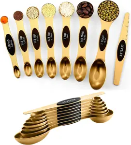 8PCS Magnetic Stainless Steel Measuring Spoons Set
