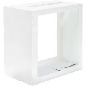 White Card Box with Clear Window Large Gift Card Box Holder for Party Wedding Reception Birthday Graduation Baby Shower Raffle Ticket Box