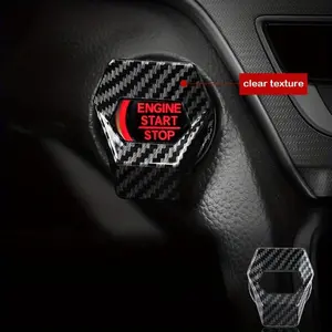 Car Engine Ignition One Button Start Stop Cover, Zinc Alloy Anti-Scratch Car Engine Decoration, Car Accessory, Multiple Colors Available