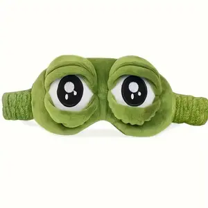 1Pc cute frog sleep blindfold eye protection, lunch break power failure sleep blindfold soft and comfortable blindfold travel must