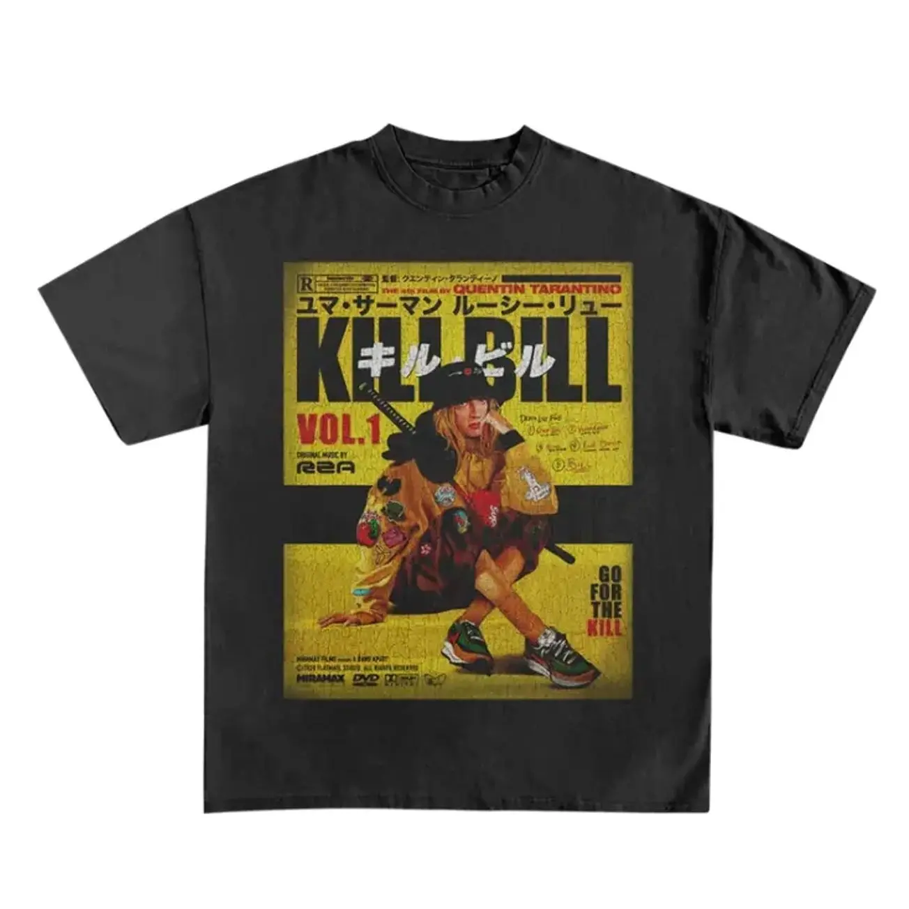 Kill Bill T-Shirt, Vacation Outfits Shirt, Unisex Vintage Graphic Tees Gothic Grunge Y2k Emo Scene Amity Affliction Style Clothes Men Women Streetwear N5B