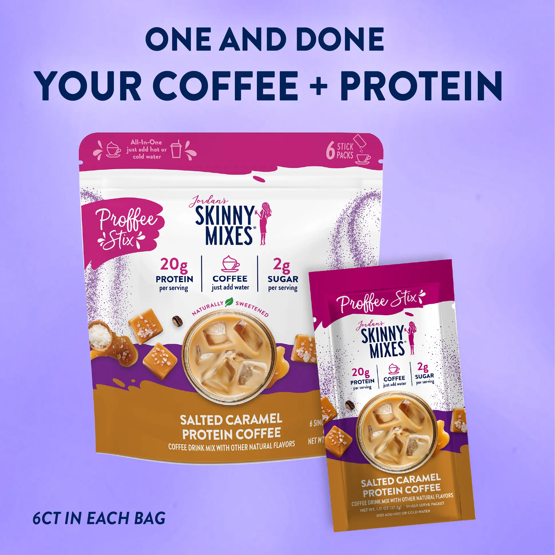 Proffee Stix 6 ct - Salted Caramel Proffee Stix 6 ct - Salted Caramel