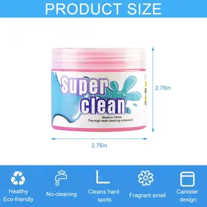2PCS Car Cleaning Gel, Vehicle Dust Detailing Putty Slime Cleaner Kit for Air Vent, Reusable Automotive Interior Detail Clean Mud Removal Tool, Universal for SUV Sedan Truck (Pink)