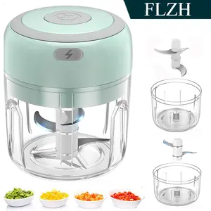 1pcs Electric Garlic Chopper, Mini Portable Veggie Chopper, 250ML Garlic Grinder Masher Onion Chopper, Blender to Vegetable, Wireless Food Processor for Ginger, Chili, Fruit, Meat, etc, Kitchen Gadgets
