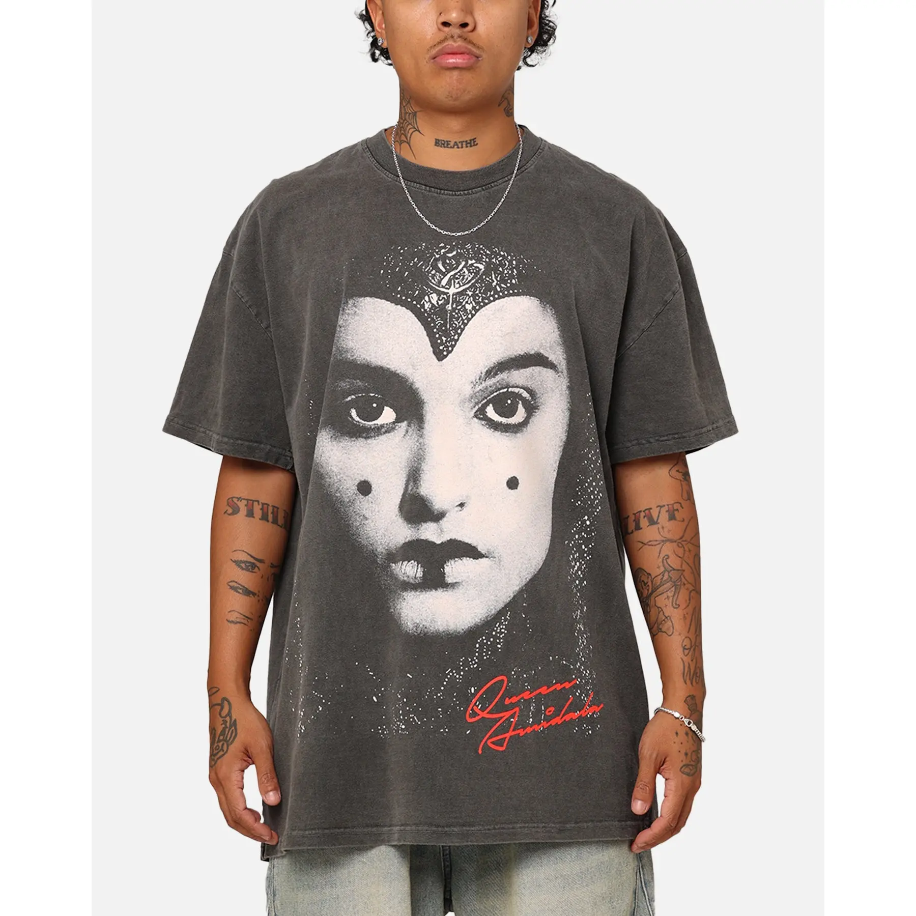 Star Wars Queen Amidala Heavyweight T-Shirt Black Wash Star Wars Queen Amidala Heavyweight T-Shirt Black Wash
