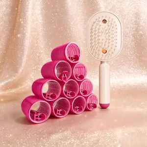 Self-Cleaning Spray Massage Comb Set, Anti-Static Ion Hair Brush, Essential Oil Mist Hair Care, Volumizing Styling Comb