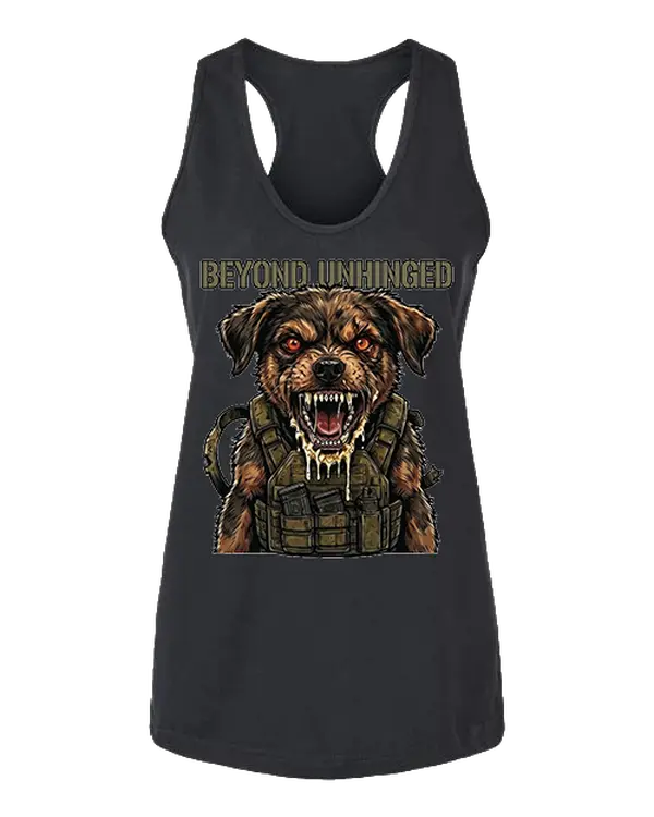 Beyond Unhinged — Tactical Pup Women's CVC Racerback Tank Top