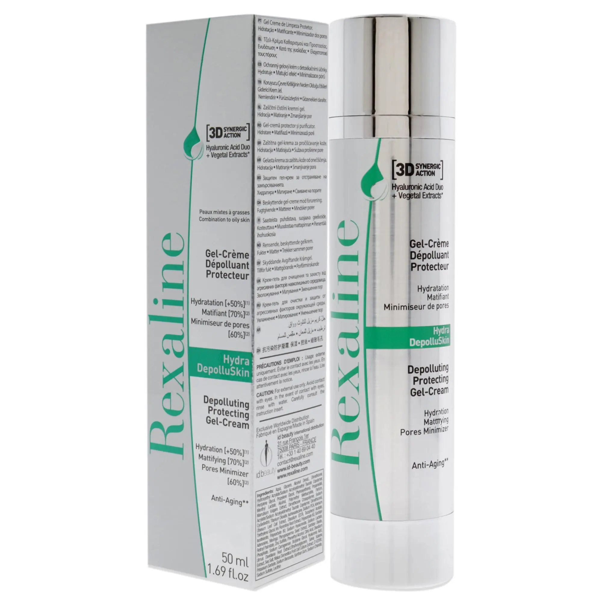 Rexaline 3D Hydra-DepolluSkin, 1.7 Oz Cream