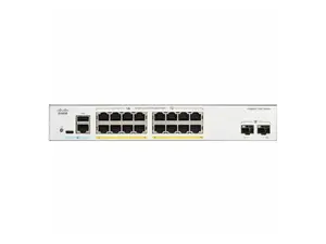Cisco Catalyst C1300-16FP-2G Ethernet Switch, 16 Ports - Manageable - Gigabit Ethernet - 10/100/1000Base-T, 1000Base-X - 3 Layer Supported