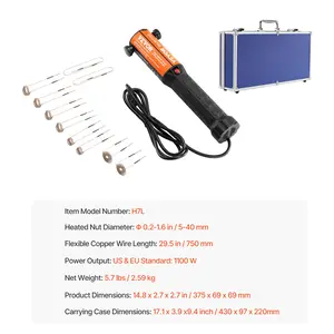 VEVOR Magnetic Induction Heater Kit, 1000w 110V Portable Hand-held Induction Heater with 10PCS Induction Coils, Flameless Induction Heater Bolt Remover with Case, Fit for Removing Rusty Bolts Nuts