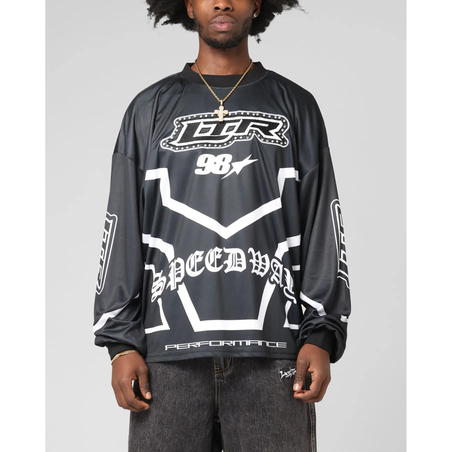 Loiter Thrill Racing Long Sleeve T-Shirt Black