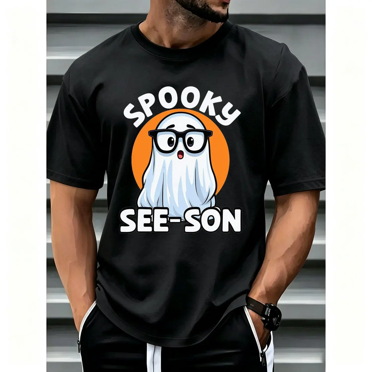 Men Short-sleeve T-shirts Optometry Halloween Optometrist Eye Doctor Trick Or Treat 1 Retro Casual Crew Neck Printed