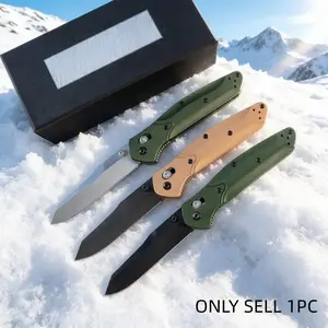 1pc 940 Folding Knife, Aluminum Handle, Multifunctional Edc Pocket Knife, Lightweight Small Foldable Tool, Kitchen Essential, Men's Gift