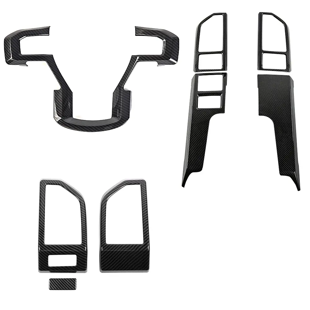 Carbon Fiber Look Interior Decoration Trim Kit, Car Interior Covers, Stylish Molding Accessories for Ford F150 2015-2020