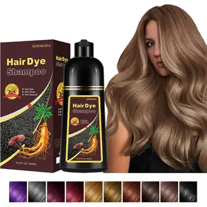 Hemokoda Herbal 3-in-1 Hair Dye Shampoo 2026 Color for Women Men Wine Red 100% Gray Coverage Long Lasting Nourishing Scalp Vegan Cruelty Free 500ml Natural Ingredients brown honey purple spray expert rollers Reviver Nourishing Mask Nutrisse para canas