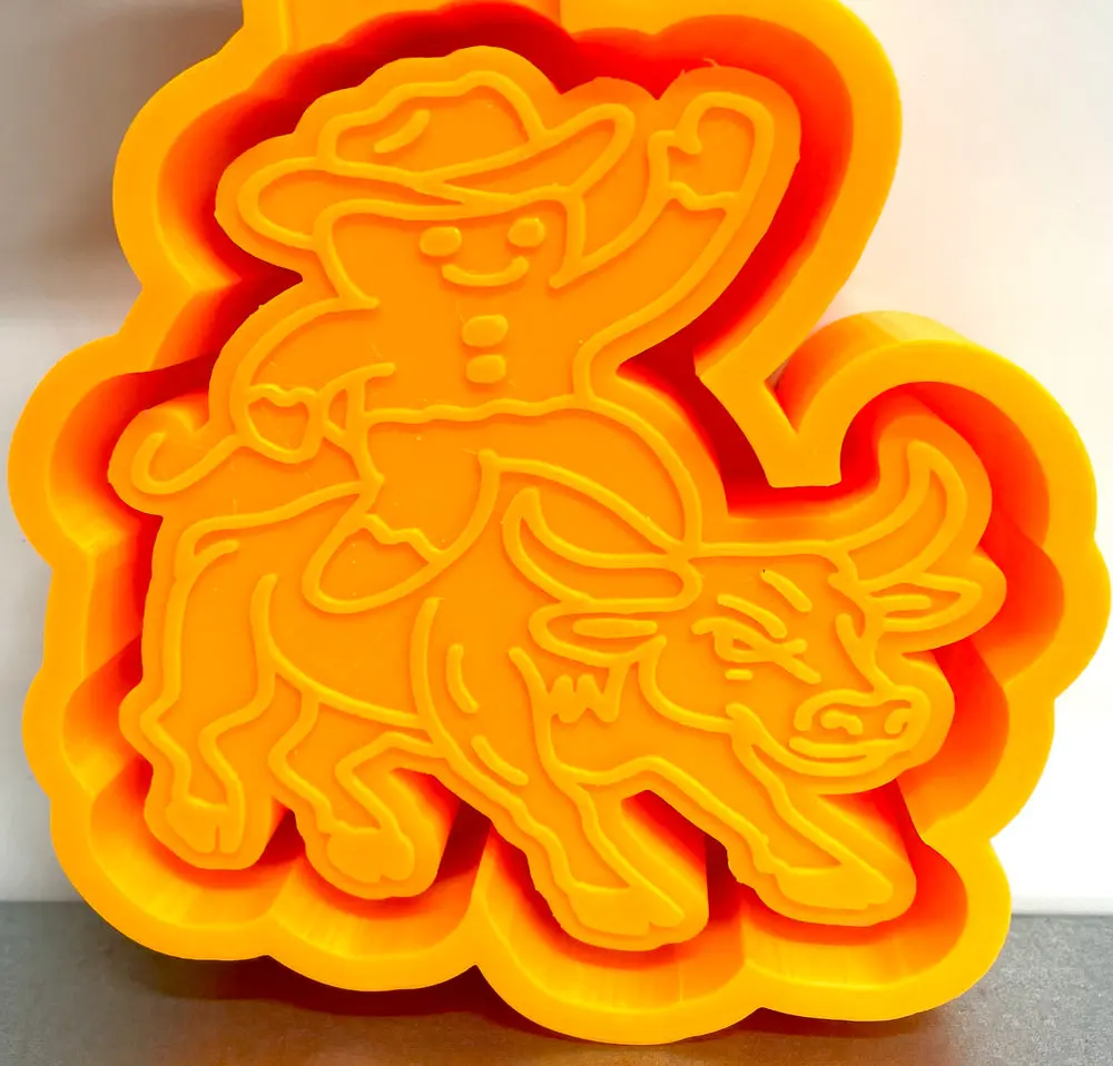 Rodeo Gingerbread Man Silicone Freshie Mold