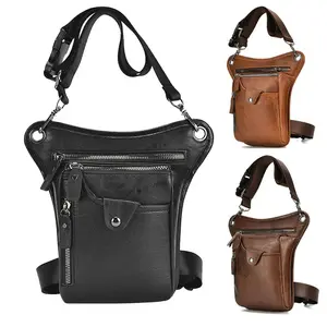 PU Leather Waist Pack Drop Leg Bag For Men Women Belt Hip Bag Multi Motorcycle Bicycle Outdoor Hiking Camping Travel Leisure