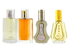 (4pc Bundle Pack) Choco Musk + Tooty Musk + Dalal+ Soft - Perfume Spray by Al-Rehab