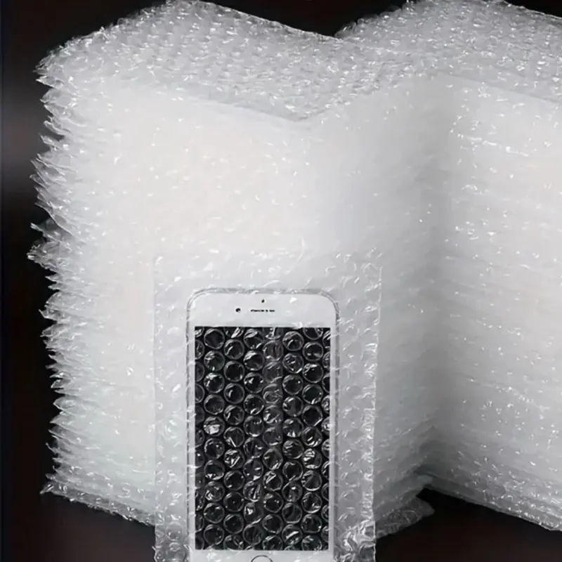 50 Pack 4x6 Inch Bubble Cushion Wrap Bags，Small Clear Bubble Out Pouches Double Walled Bubble Cushioning Bags for Shipping Moving Storage