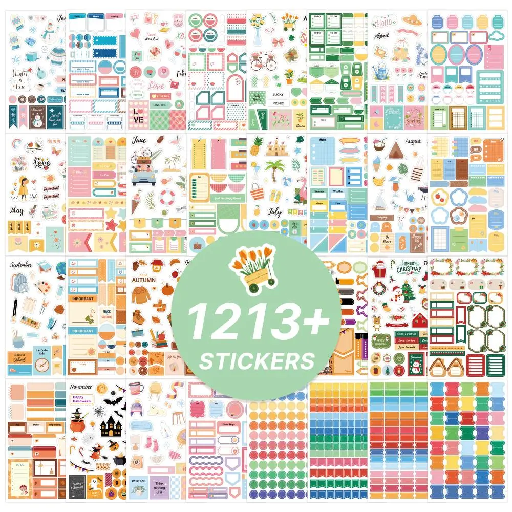 Paper Label Sticker Book, 30 Sheets/pack Cute Paper Label Sticker Book, Daily Marking & Classification Stickers for Aesthetic Planning, Scrapbooking, Art Craft Stickers, Decal Stickers Book
