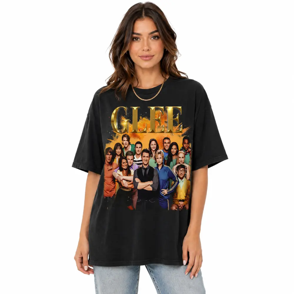 Glee Inspired Vintage Retro Fan Gift T-Shirt Unisex Bootleg Style Graphic Tee Casual Graphic Design