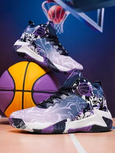 2026 New Men's Athletic Basketball Shoes for All Seasons: Rubber Non-slip and Wear-resistant Sole, High-elasticity Cushioning, Plus Size Friendly, Suitable for Student Training, Sports, and Casual Wear.