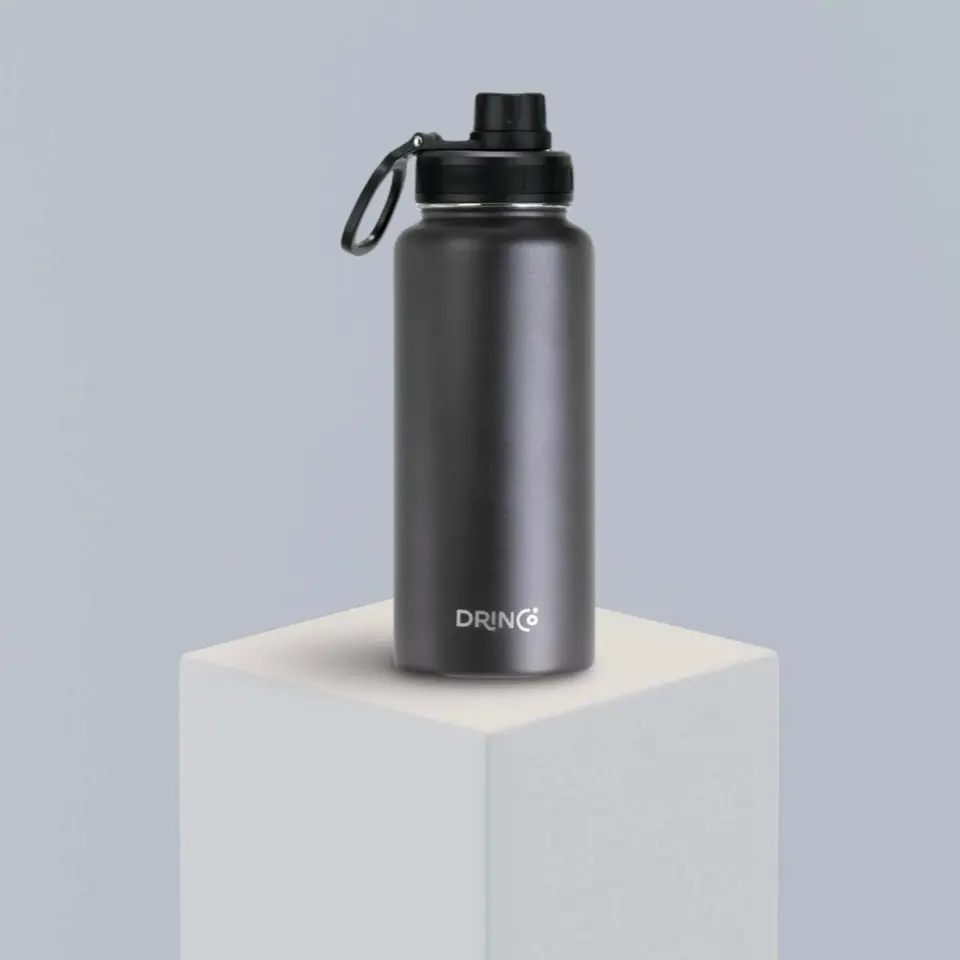 DRINCO® 32oz Stainless Steel Water Bottle - Black Drinkware