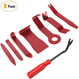Nilight 8Pcs Red Auto Trim Removal Tool Kit, Car Tools for Vehicle Interior/Exterior Panel Detaching