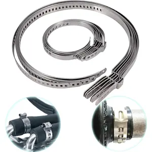 12 Pcs CV Boot Clamp, 6 Pcs Small and 6 Pcs Large Stainless Steel Universal Adjustable Stainless Steel Drive Shaft CV Boot Clamp