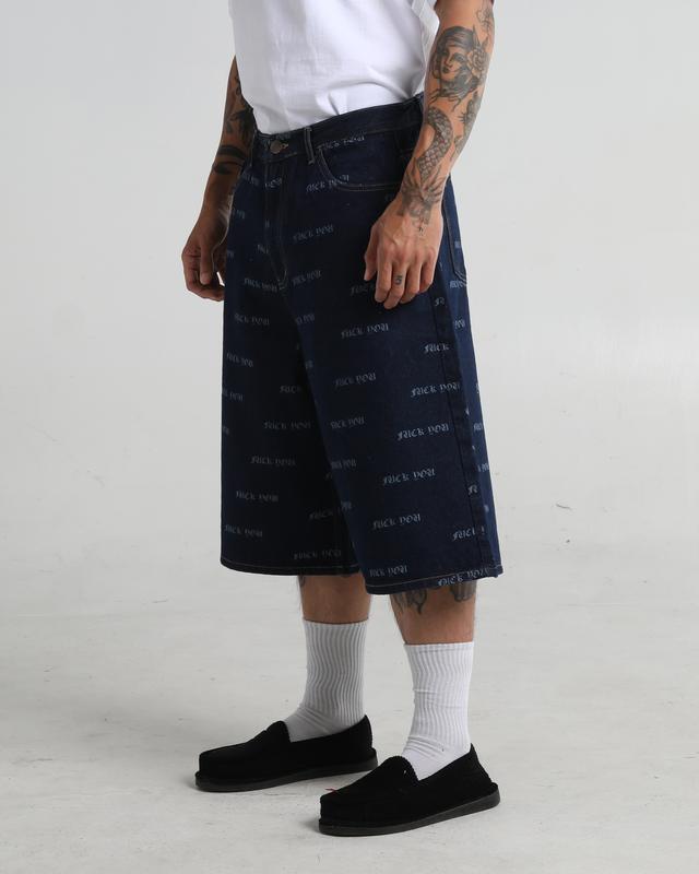 Laser F*** You Denim Shorts