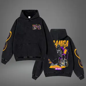 Vintage Acid Washed Hoodie Black Mamba, Kobe Bryant #24 Basketball 2025 Fan Gear, Basketball fan, Gift for true basketball fan