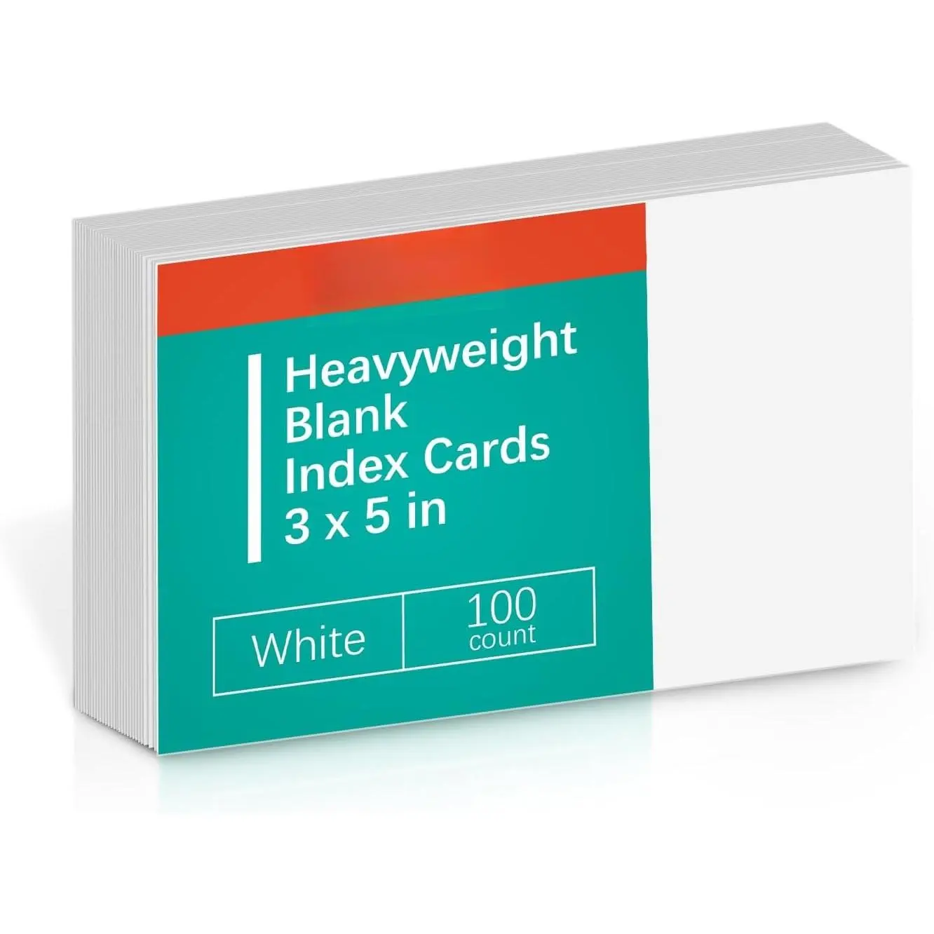 Blank Index Cards 3x5 Unlined Unruled Flash Note Cards 3" x 5", White, 100 Count, 200 GSM Heavy Weight