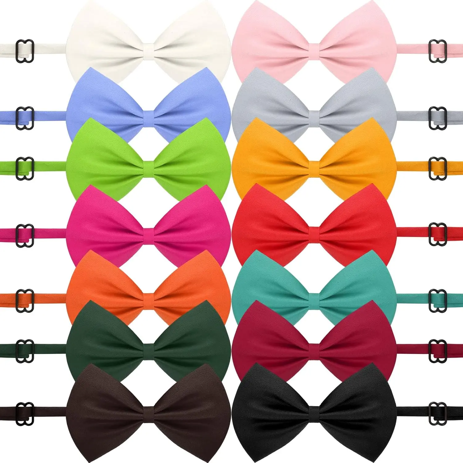 50Pcs Dog Bow Ties with Adjustable Collar Puppy Neckties Bulk Cat Bowtie Collar AssortedSolid Pet Grooming Bows Dog Grooming Accessories for Small Pet - Home Improvement.