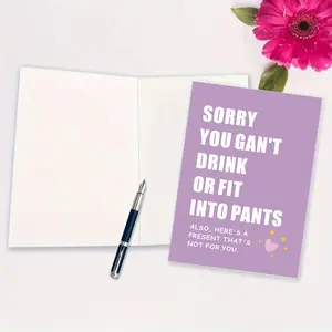 Humorous New Arrival Congratulations Card - Satirical Greeting for Expectant Mothers - Funny Pregnancy Announcement Card with Envelope - Universal Baby Shower Greeting for Any Recipient (1 Card + 1 Envelope)