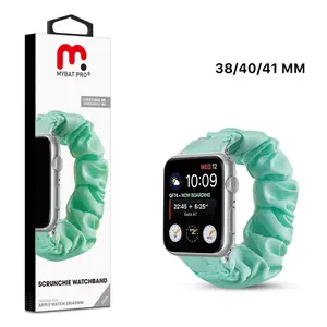 MyBat Pro Scrunchie Watchband for Apple Watch 38mm 40mm Green Design Fits 38mm 40mm Models Perfect Fit Scrunchie Watchband