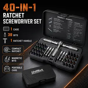 40-in-1 Ratchet Screwdriver Set – The Perfect Gift for Men & DIY Lovers! S2 Alloy Bits, High-Torque Ratchet, All Common Sizes Included. Compact Case for Home, Office & Travel. Tackle Any Repair Fast & Easy! #ToolGift #HomeEssentials #WorkshopTools hardwar