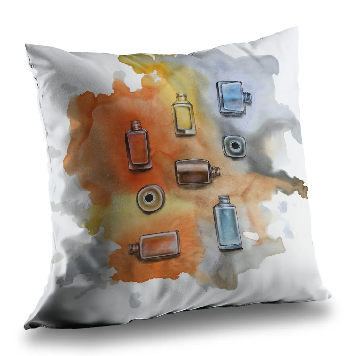 Begin Home Decor C1PT1414WBWOSO 14 x 14 in. Nail Polish Throw Pillow - Illustrative Beauty Home Decor Insert
