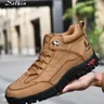 Men's Handmade Fashion Casual Athletic Shoes, Simple Lace-Up High Top Boots, Outdoor Hiking Climbing Men's Shoes, Trekking Shoes, Hike Shoes, Casual Hiking Footwear, Outside Walking Shoes, Suitable for Outdoor Sports and Daily Driving
