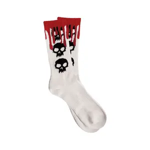 Zero Skateboards Socks 3 Skull White