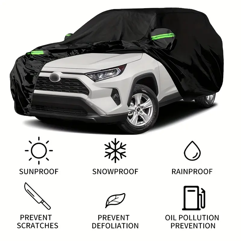 YASEENLIN Durable Polyester All-Purpose Cover for 181-188in SUVs, Waterproof Car Protection Accessory, Heat-Insulating, Snow-Resistant, UV-Shielding, Prevent Scratches, Indoor/Outdoor Use