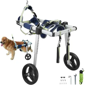 VEVOR 2 Wheels Dog Wheelchair for Back Legs, Pet Wheelchair Lightweight Adjustable Assisting in Healing, Dog Cart/Wheelchair for Injured, Disabled, Paralysis, Hind Limb Weak Pet(L)VEVOR Super Brand Day