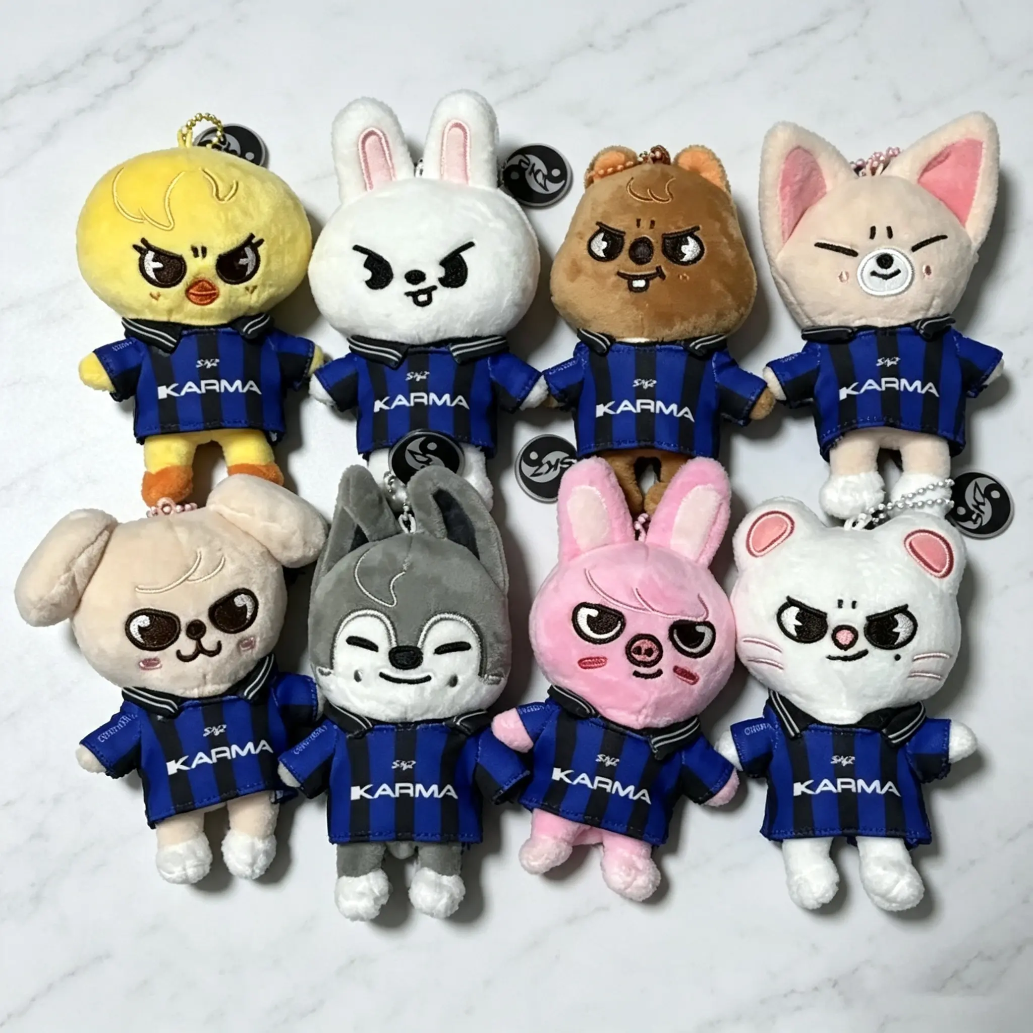 Cute Karma Series Plush Hanging Doll 10cm, Adorable Star-Shaped Mini Plush Toy, Soft Kawaii Stuffed Animal Pendant for Backpack & Handbag Decor, Cuddly Collectible Doll, Ideal Birthday Holiday Gift for Fans, Model Xinghao