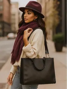 [NEW ARRIVAL] The Tina Satchel Tote 3 Way Structured Bag - Spacious Interior, Versatile, Dual Carry Options, Vegan Leather, Perfect for Work School Travel