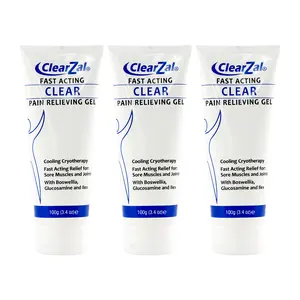 Clearzal  Soothing Cooling Gel 100g,  Relieving Body Gel, Cooling with Menthol and Frankincense, Cooling Massage Gel Cool and relax muscles, joints, waist, knees, shoulders and neck, and eliminate swelling [3 packs cycle pack]