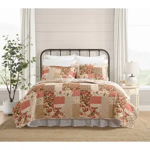 Laura Ashley Harrietta Patchwork Twin Quilt Sham Set