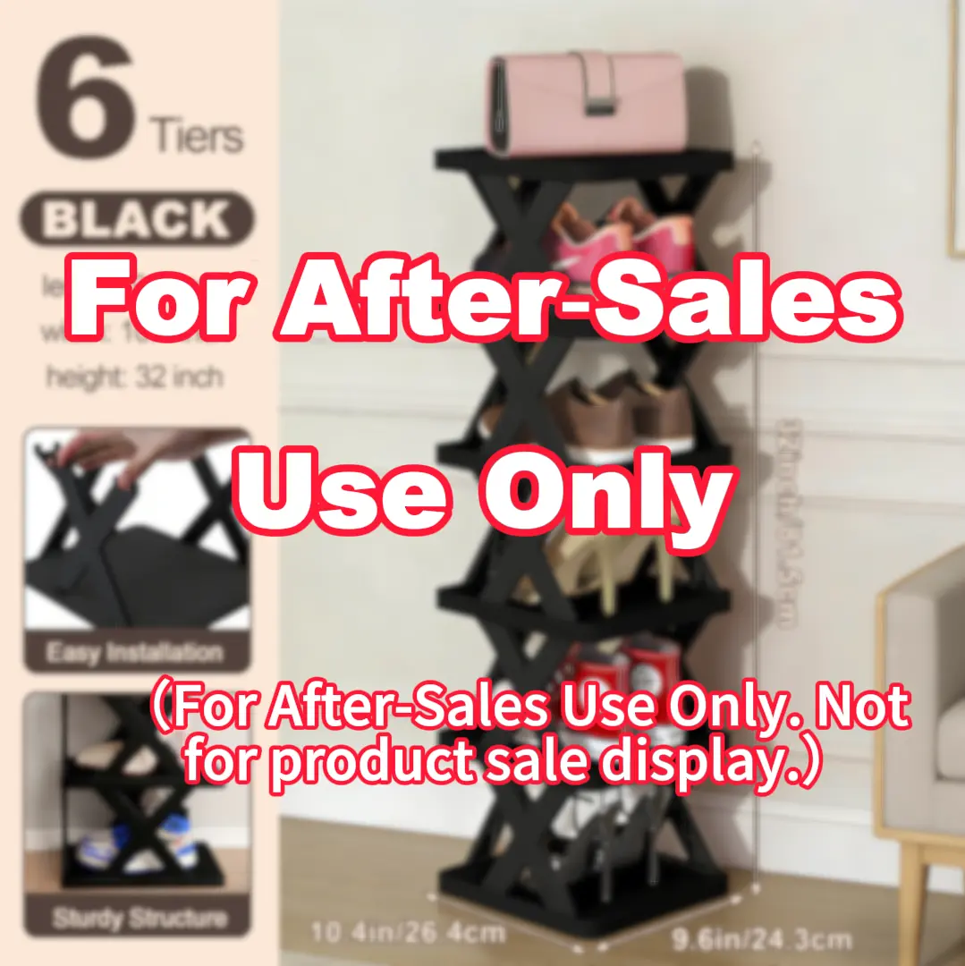 【For After‑Sales Use Only】6/9-Tier Foldable Plastic Shoe Rack,  Waterproof & Sturdy. Fold Flat ForStorage; Large Capacity for Shoes, Fits Entryway, Bedroom, Dorm & Rentals, Affordable DailyShoe Organizer.