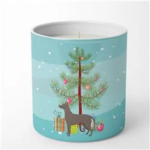 3.75 x 3.25 in. Unisex Mexican Hairless Dog Xolo Christmas Tree 10 oz Decorative Soy Candle