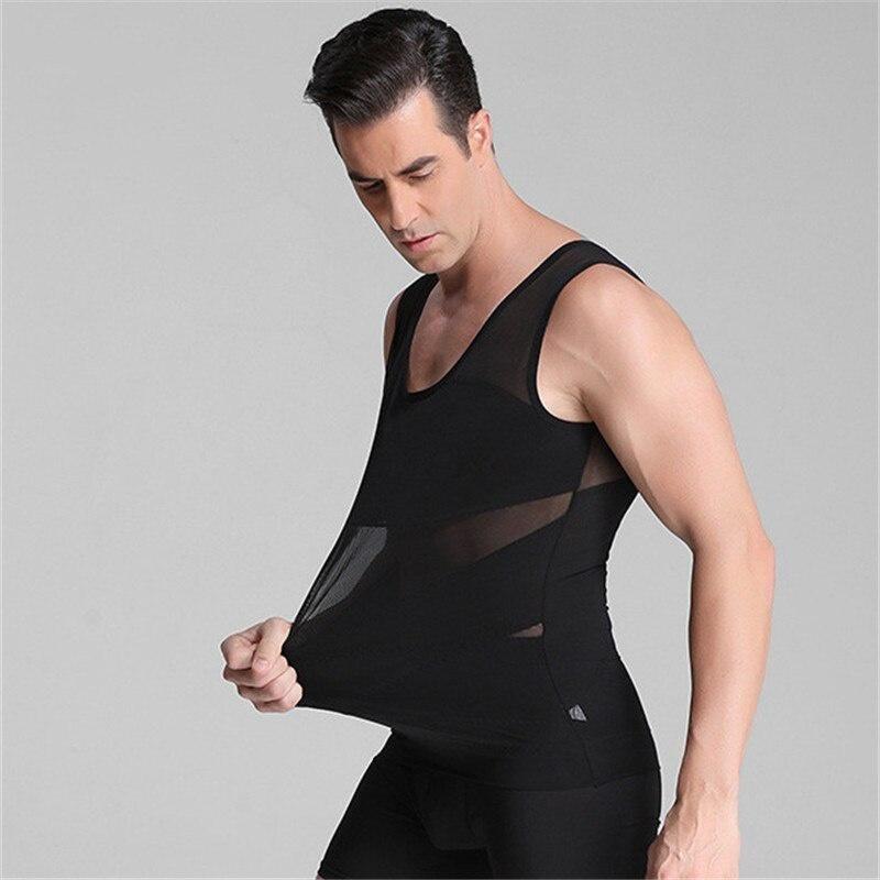 Chest Compression Vest Men Gynecomastia Body Shaper Sleeveless Posture Corrector  Waist Control Tummy Trimmer Tops