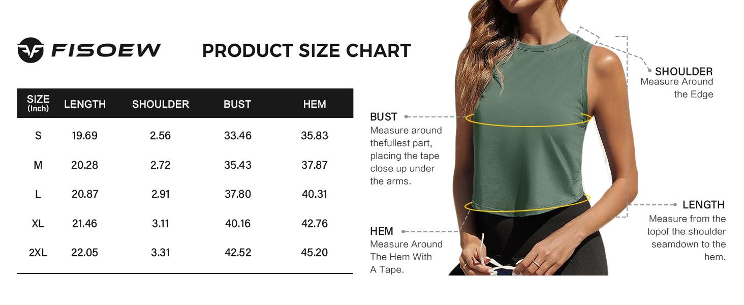 Fisoew Womens Workout Cropped Tank Tops Racerback Sleeveless Crewneck Running Yoga Active Shirts Fisoew Womens Workout Cropped Tank Tops Racerback Sleeveless Crewneck Running Yoga Active Shirts