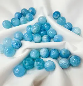 Small Aquamarine Crystal Sphere, 20mm Crystal Ball, Aquamarine Gemstone Sphere, Healing Crystal, Mineral Specimen